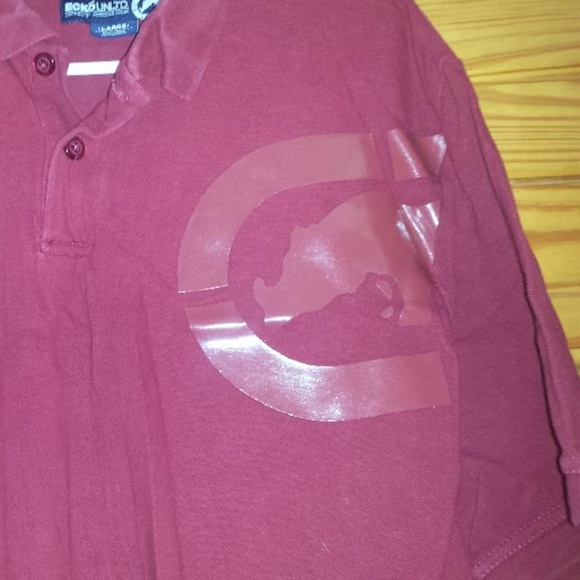 mens large ECKO maroon polo